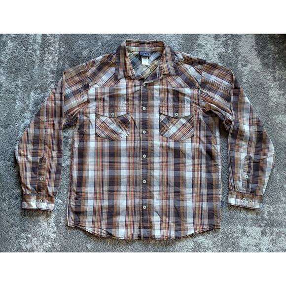 Patagonia Other - Patagonia Long Sleeve Button-up Shirt, Brown Plaid Organic Cotton - Men's Medium